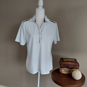 Izod Golf Shirt Sz L White
